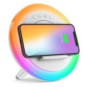 SIDVAR Bluetooth Speaker, Night Light, Wireless Charging Modern Speaker